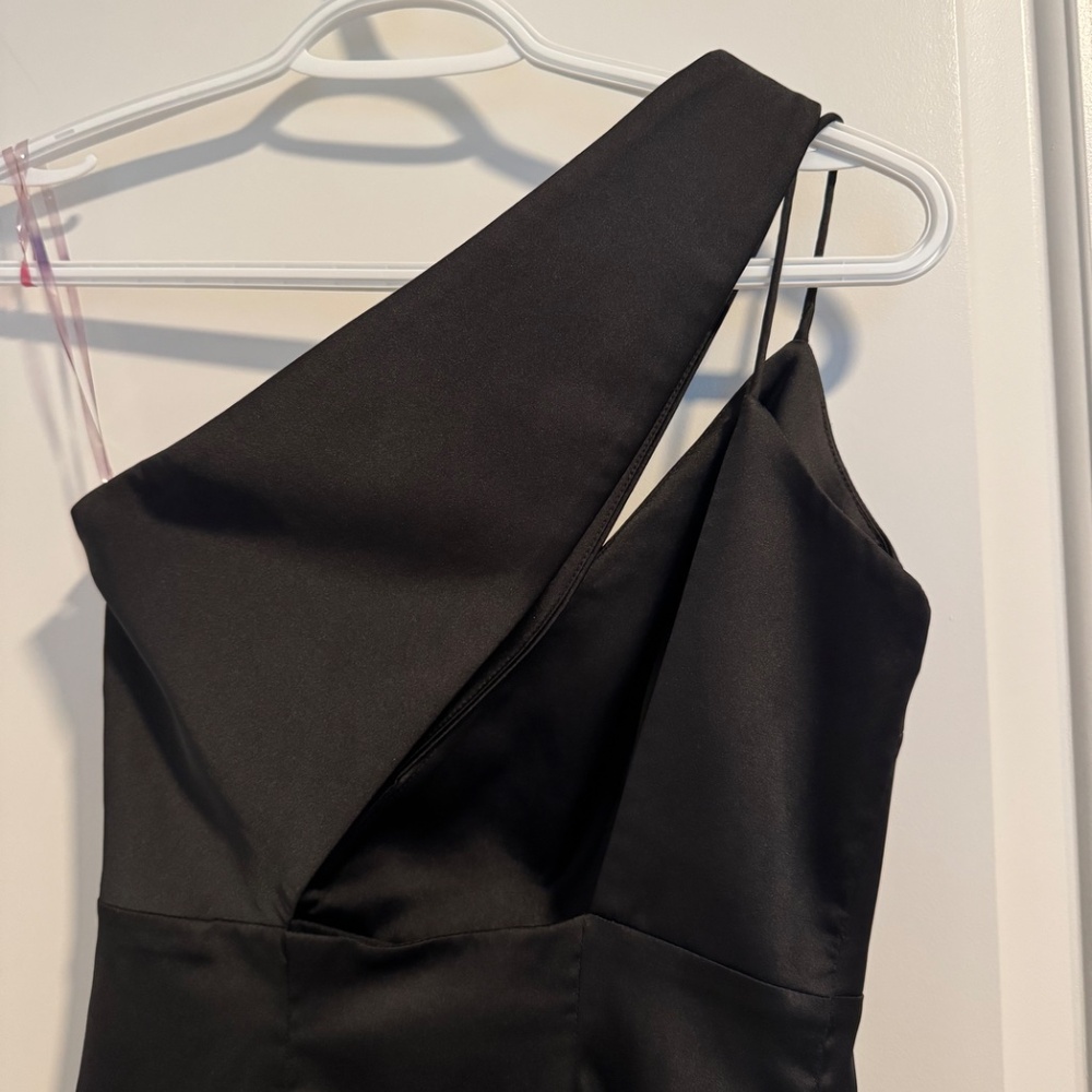Meshki Aleena Asymmetrical Mini Dress Black XS - Picture 7 of 8